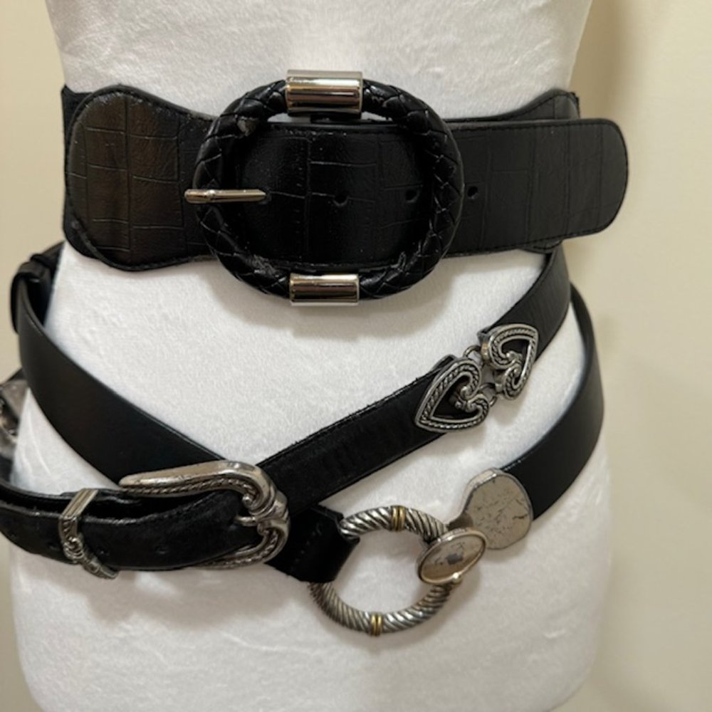 Wide Black Stretch Belt sz.XL